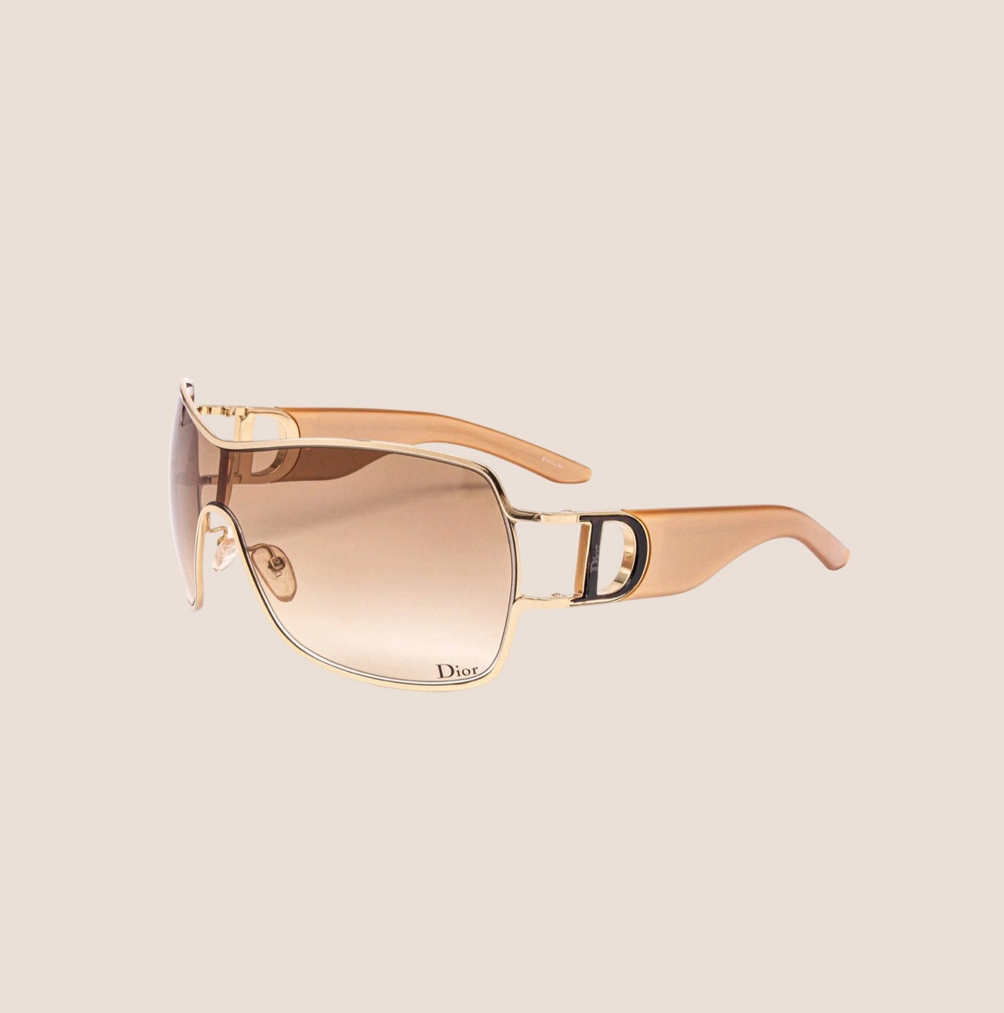CHRISTIAN DIOR CLEAR BROWN PRECOLL 1 SUNGLASSES