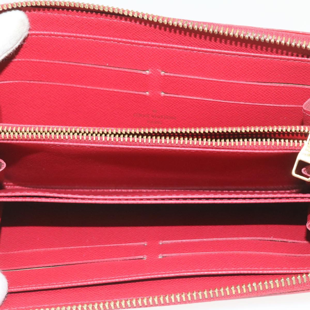 LOUIS VUITTON Panam Line Zippy Wallet Red Long Wallet M58043 LV Auth hk016