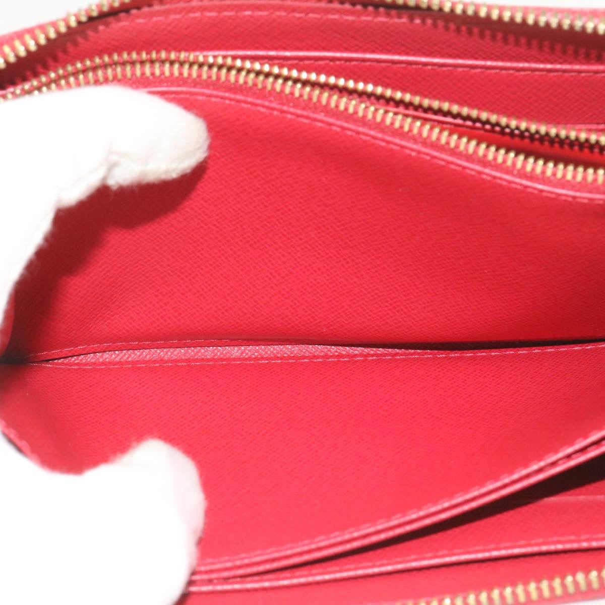 LOUIS VUITTON Panam Line Zippy Wallet Red Long Wallet M58043 LV Auth hk016