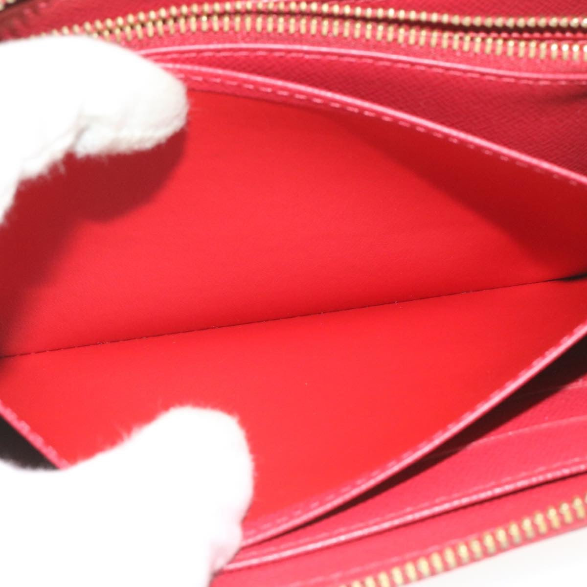 LOUIS VUITTON Panam Line Zippy Wallet Red Long Wallet M58043 LV Auth hk016