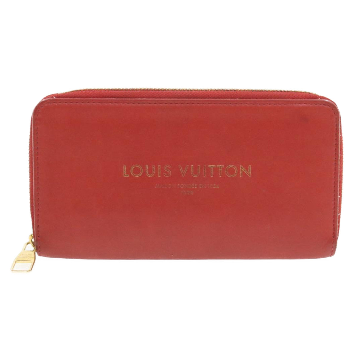LOUIS VUITTON Panam Line Zippy Wallet Red Long Wallet M58043 LV Auth hk016