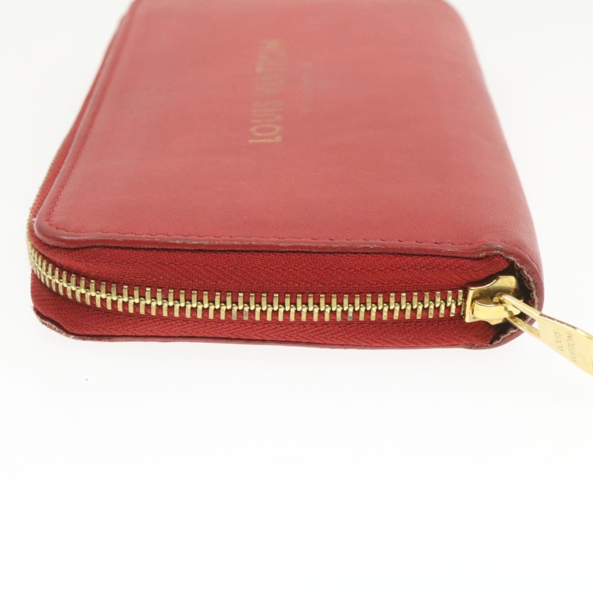 LOUIS VUITTON Panam Line Zippy Wallet Red Long Wallet M58043 LV Auth hk016