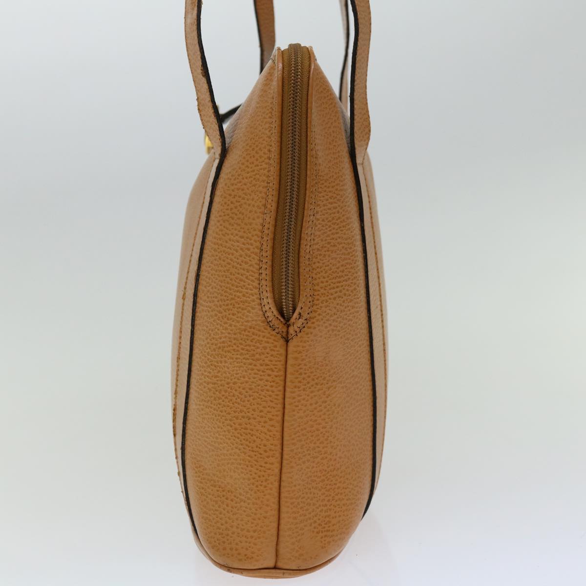 CHRISTIAN DIOR Shoulder Bag Leather Brown Auth hk1183