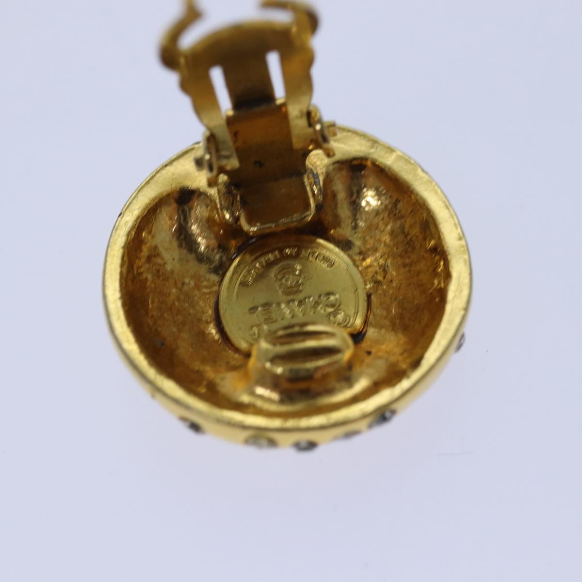 Top Quality Chanel Earring metal Gold CC Auth hk1467
