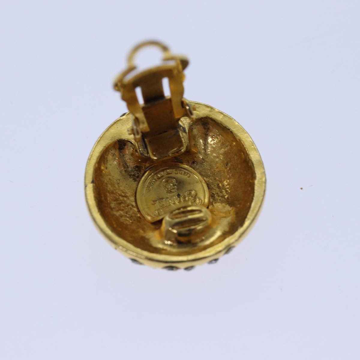 Top Quality Chanel Earring metal Gold CC Auth hk1467