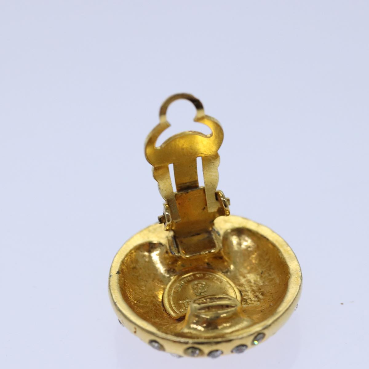 Top Quality Chanel Earring metal Gold CC Auth hk1467