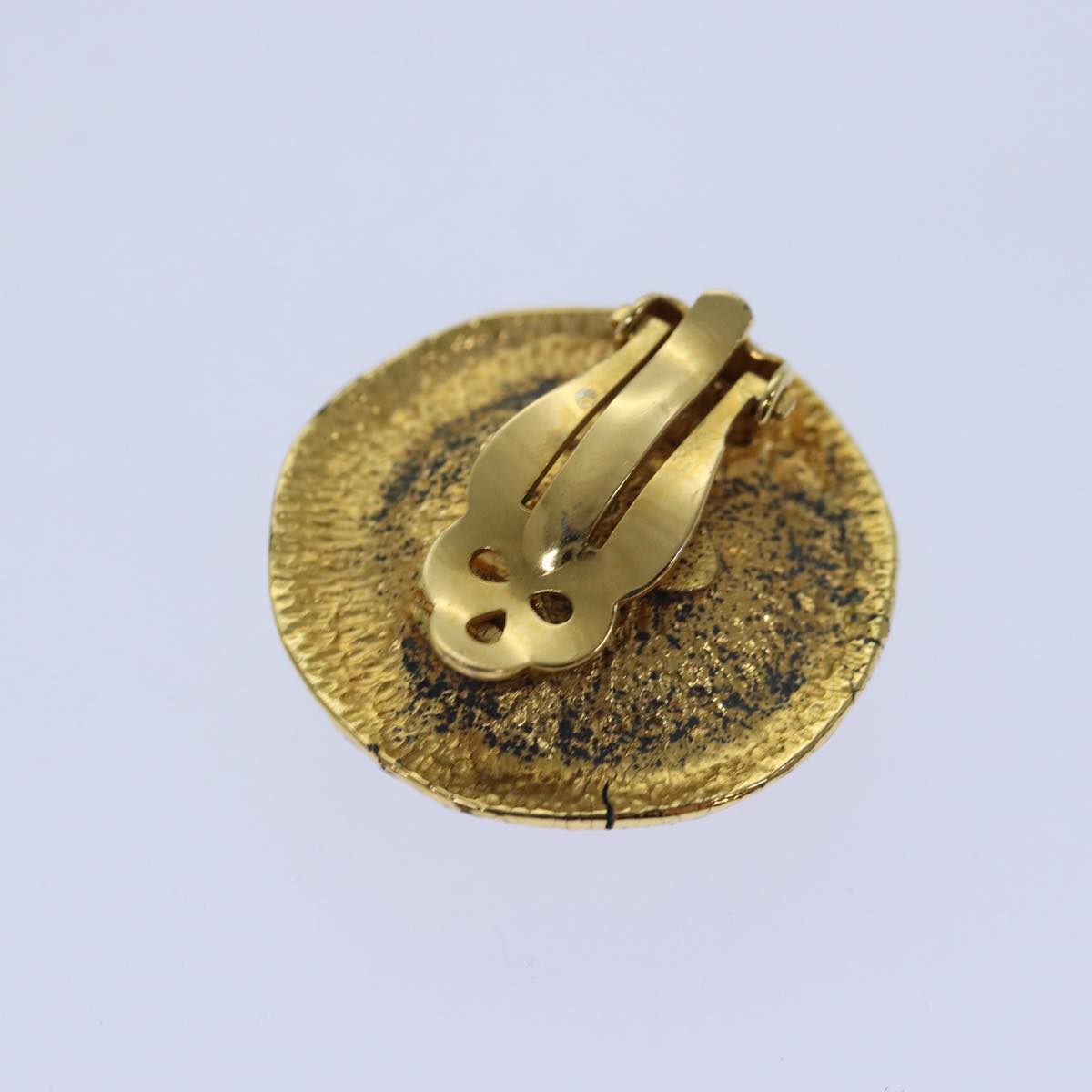 Top Quality Chanel Pearl Earring metal Gold CC Auth hk1468