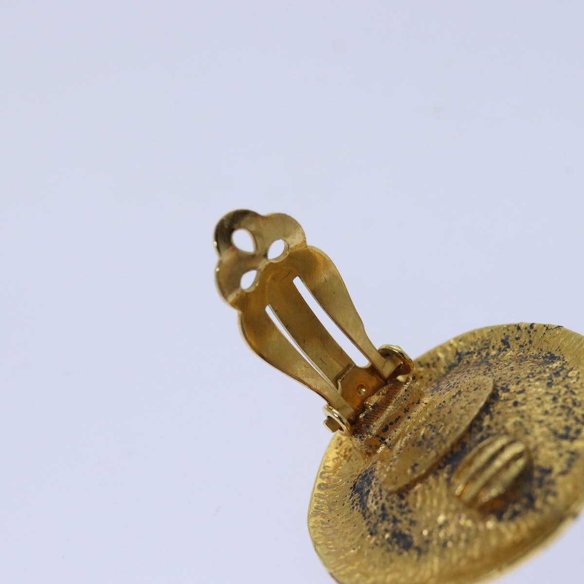Top Quality Chanel Pearl Earring metal Gold CC Auth hk1468