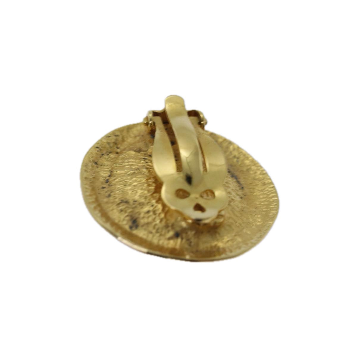 Top Quality Chanel Pearl Earring metal Gold CC Auth hk1468