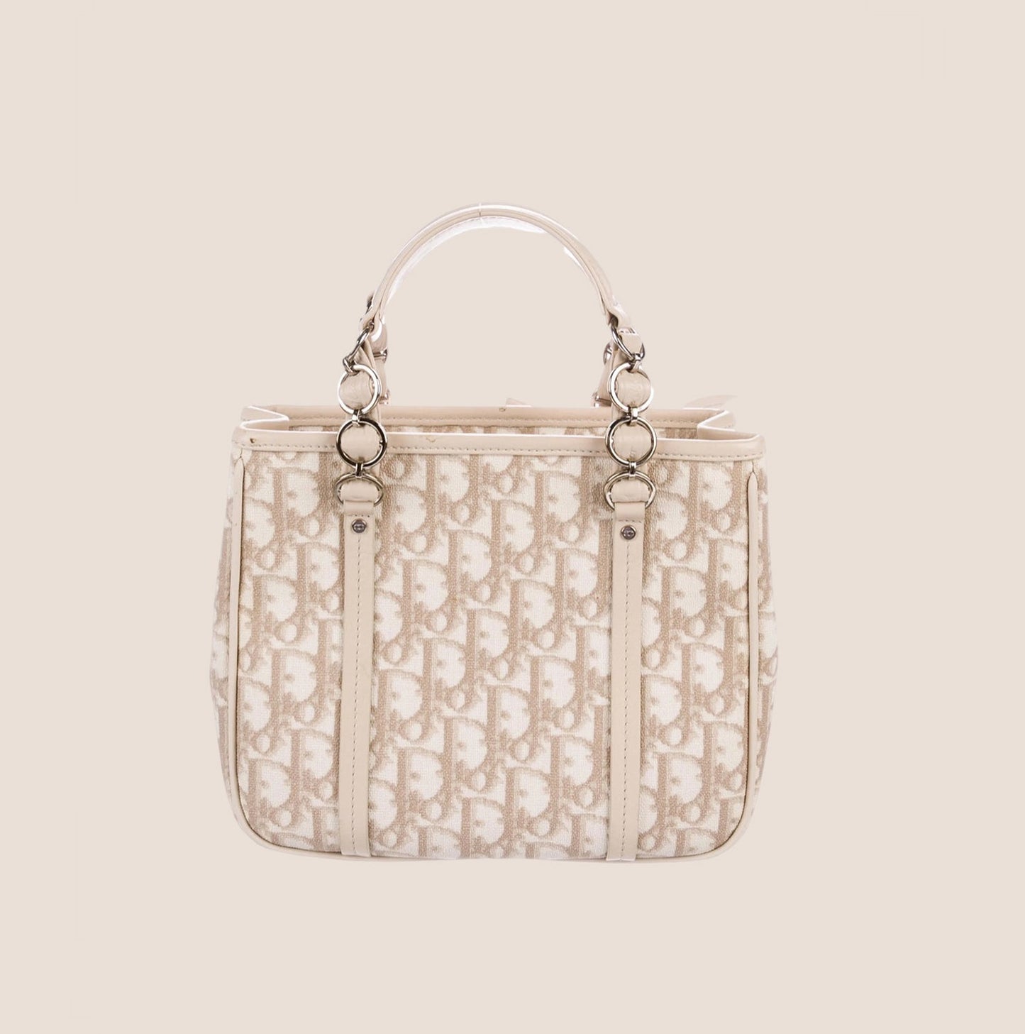 CHRISTIAN DIOR 2005 CREAM TROTTER ROMANTIQUE MINI TOTE BAG