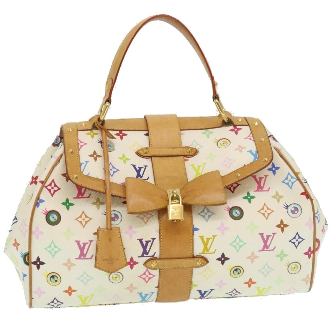 LOUIS VUITTON Monogram Multicolor Sac Retro GM Hand Bag White M92053 Auth hs958A