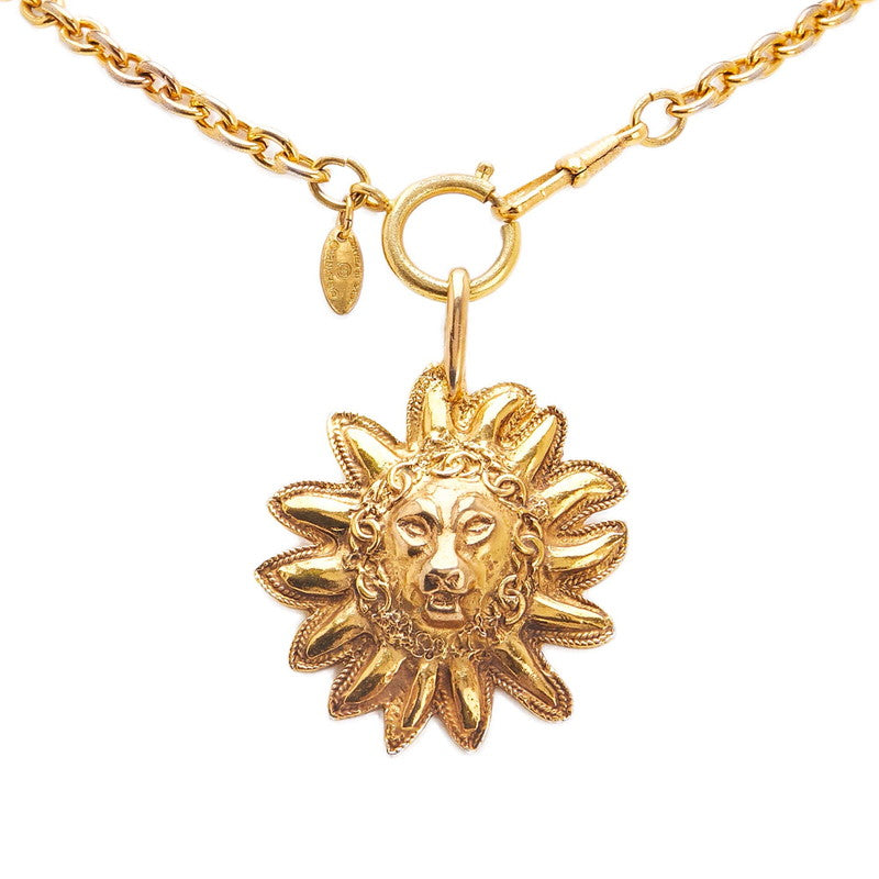Chanel Coco Mark Lion Motif Long Necklace