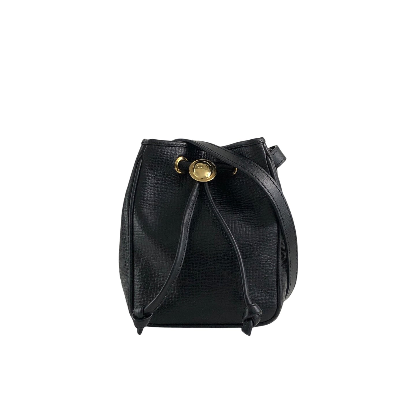 Christian Dior CD Logo Drawstring Shoulder bag Black Vintage t4tu7b