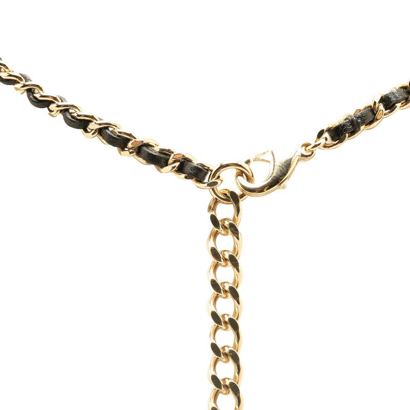 Chanel Coco Mark Heart Mirror Lambskin Necklace