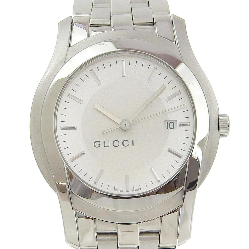 GUCCI Watches Quartz 5500XL Stainless Steel Silver Silver dial mens Used