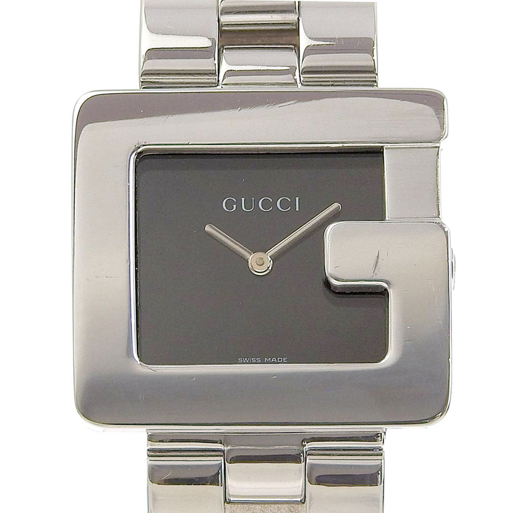 GUCCI Watches Quartz 4600L Stainless Steel Silver black dial Women Used