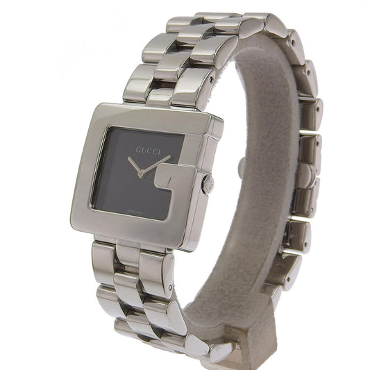 GUCCI Watches Quartz 4600L Stainless Steel Silver black dial Women Used