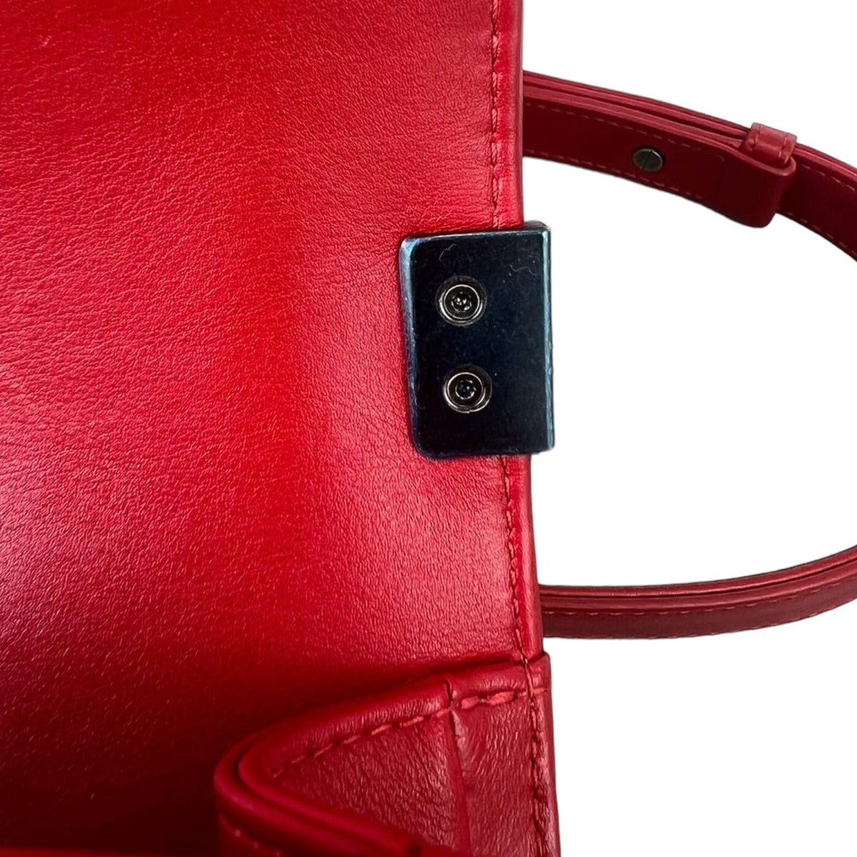 Small Boy Lambskin Red GHW