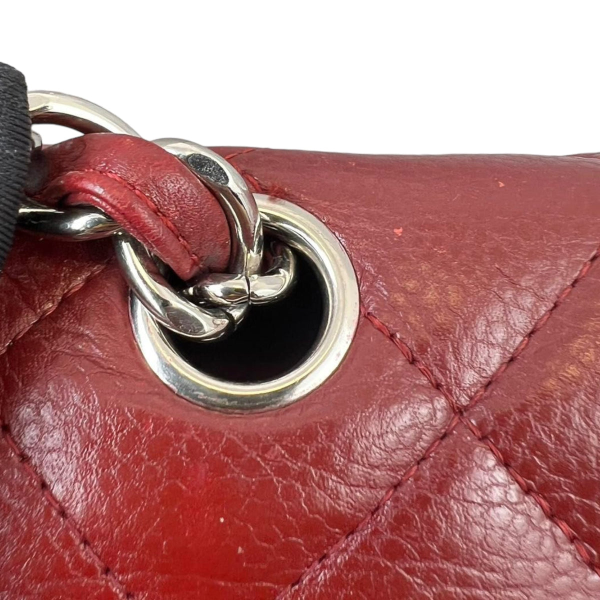 Classic Double Flap Jumbo Caviar Red SHW