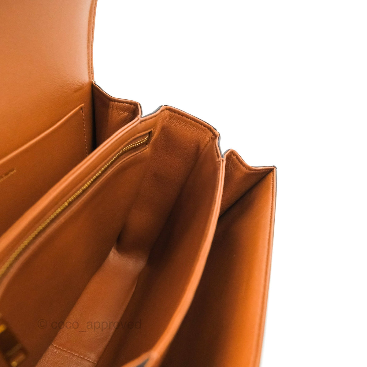 Celine Medium Triomphe Bag Triomphe Canvas Tan Calfskin