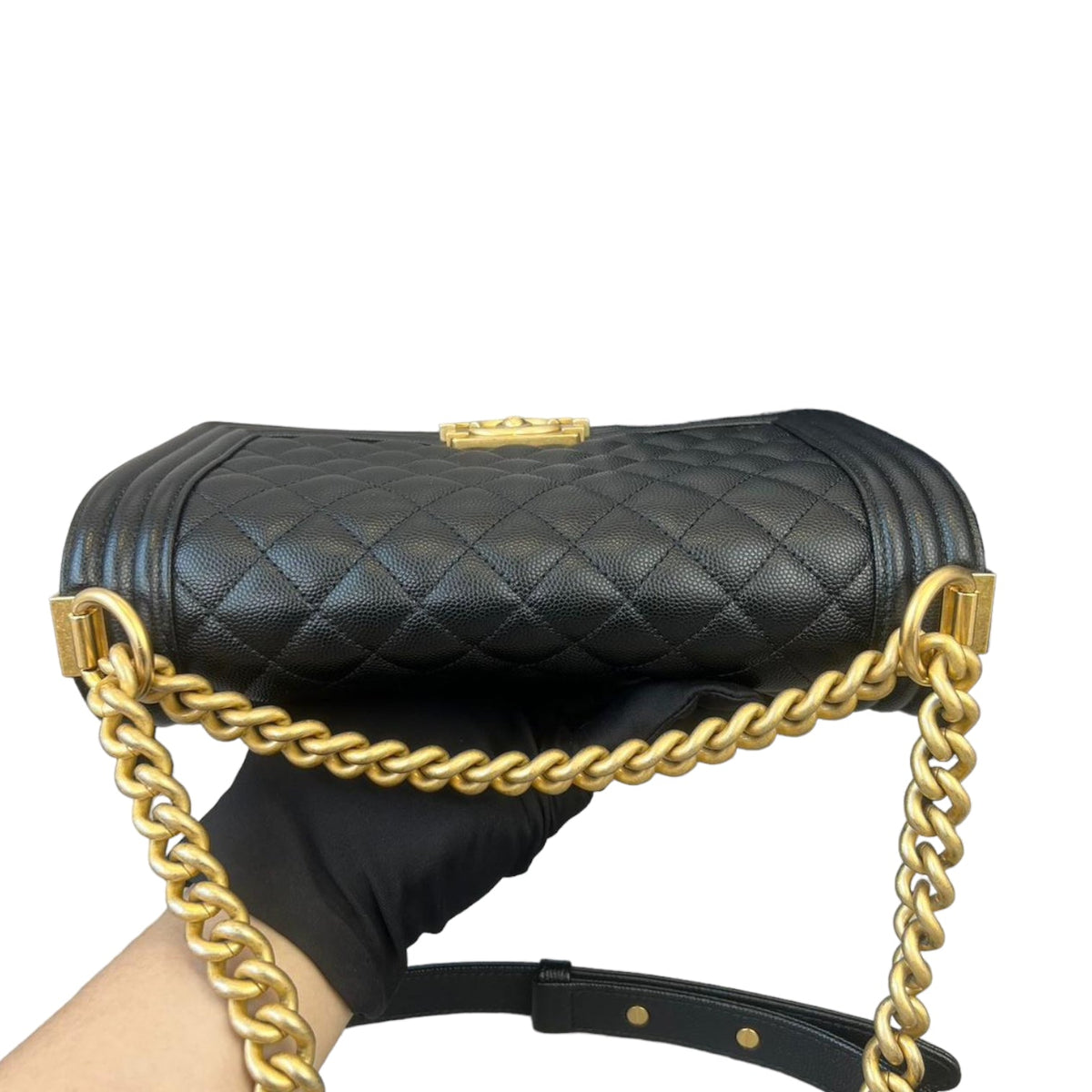 Boy Old Medium Caviar Black GHW