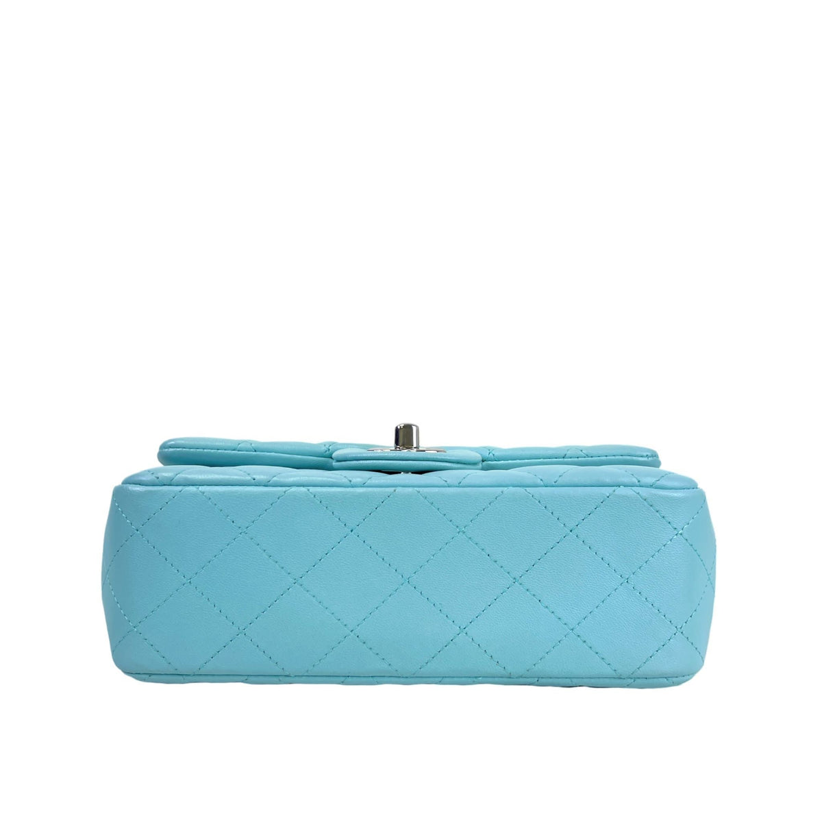 Mini Rectangal Flap Lambskin Blue SHW