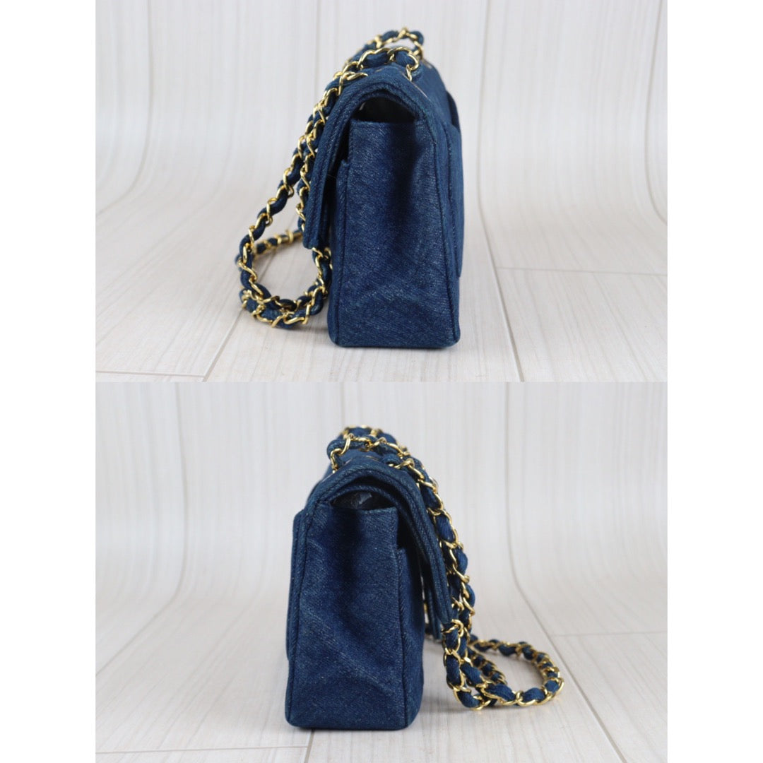 Rank AB ｜ CHANEL Denim Matrasse Double Flap 23 Shoulder Bag ｜V23061301