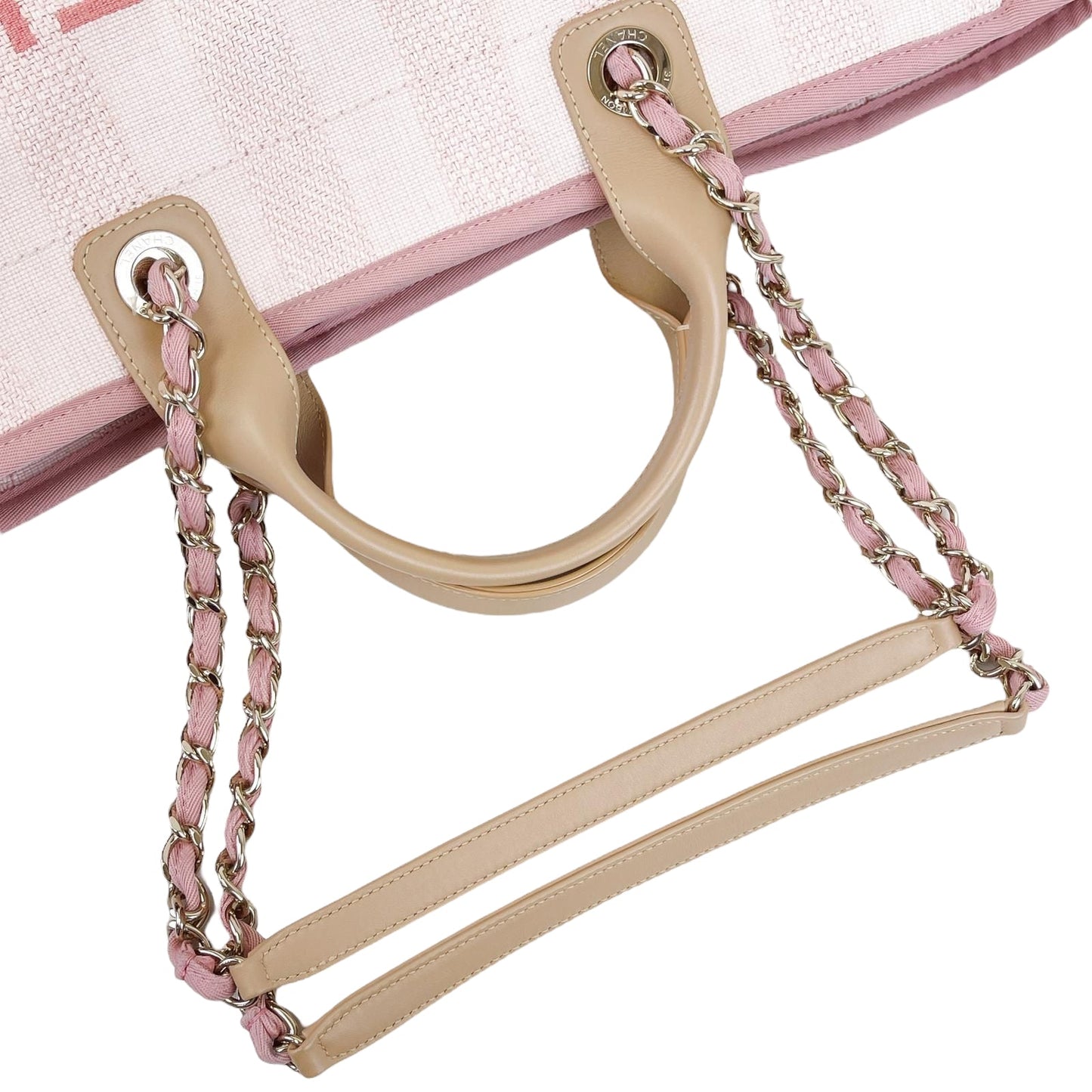 Medium Deauville Tote Mixed Fibers Pink SHW