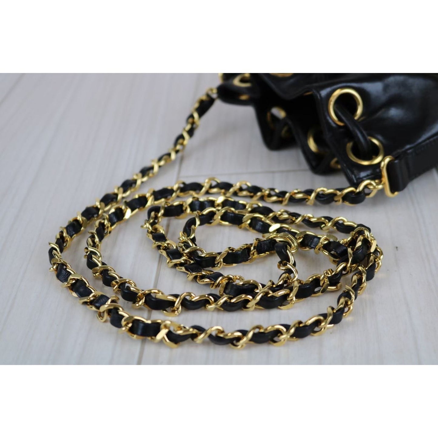 Rank A ｜ CHANEL Lambskin Drawstring Chain Shoulder｜ 062712