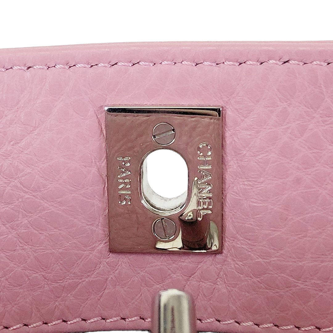 Executive Cerf Tote Grained Pink SHW