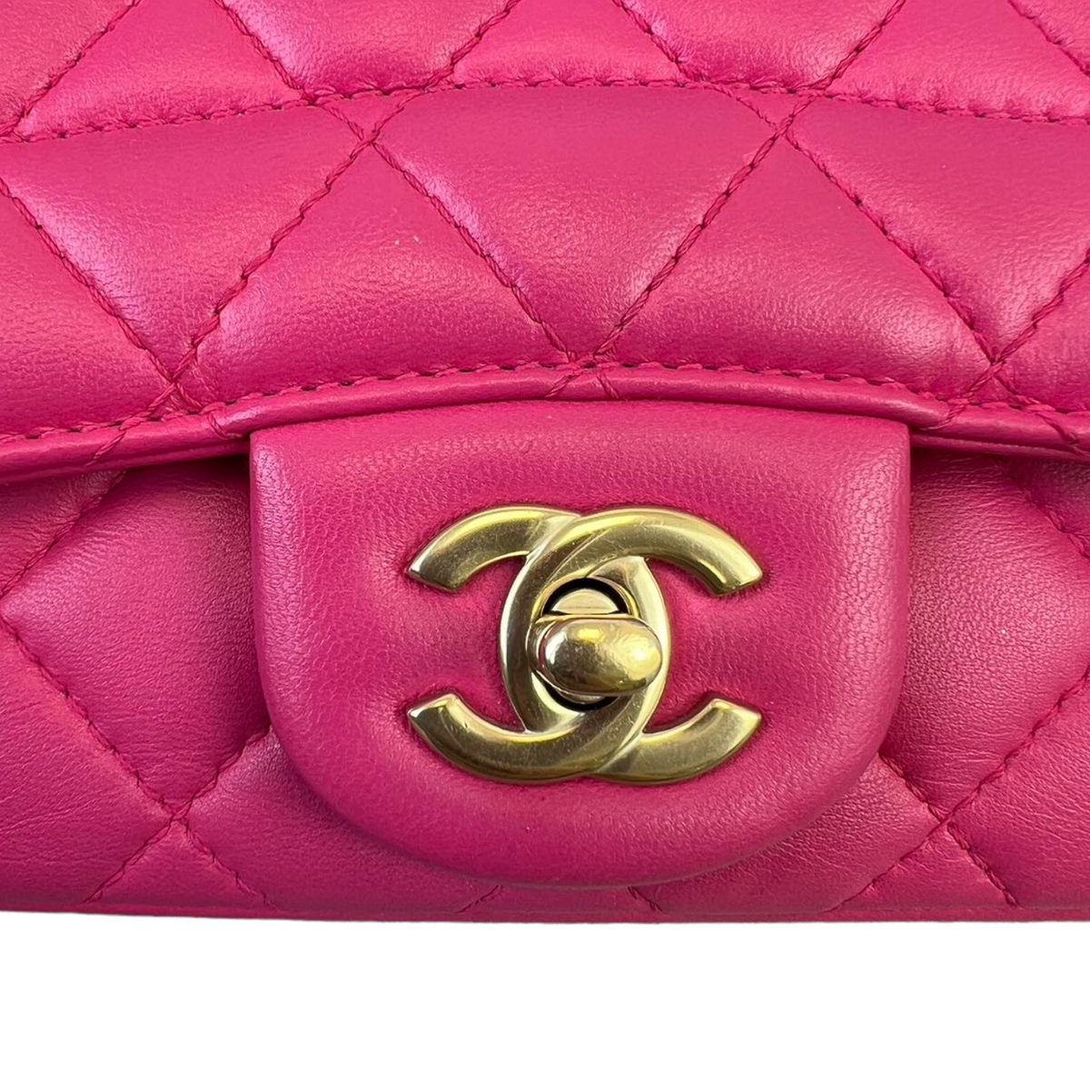 Mademoiselle Chic Mini Pink Lambskin GHW
