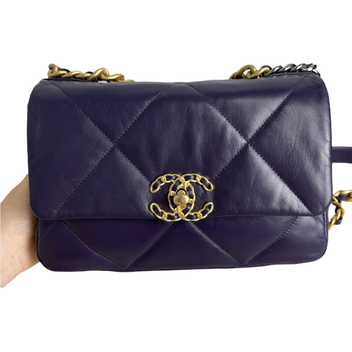 Chanel 19 Lambskin Indigo GHW