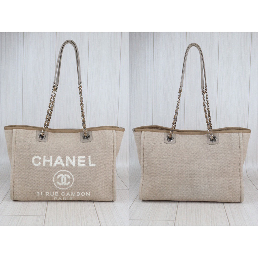 Rank A ｜ CHANEL Canvas Deauville 34 Tote ShoulderBag ｜V23062952