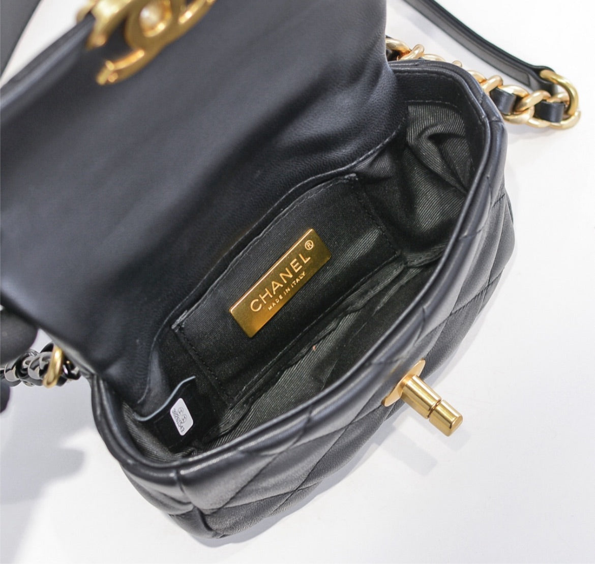 Chanel new woman gold/silver strap handbag