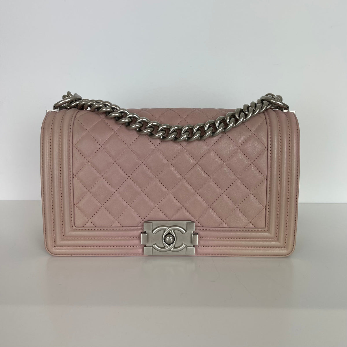 Le Boy Lambskin Old Medium Pink SHW