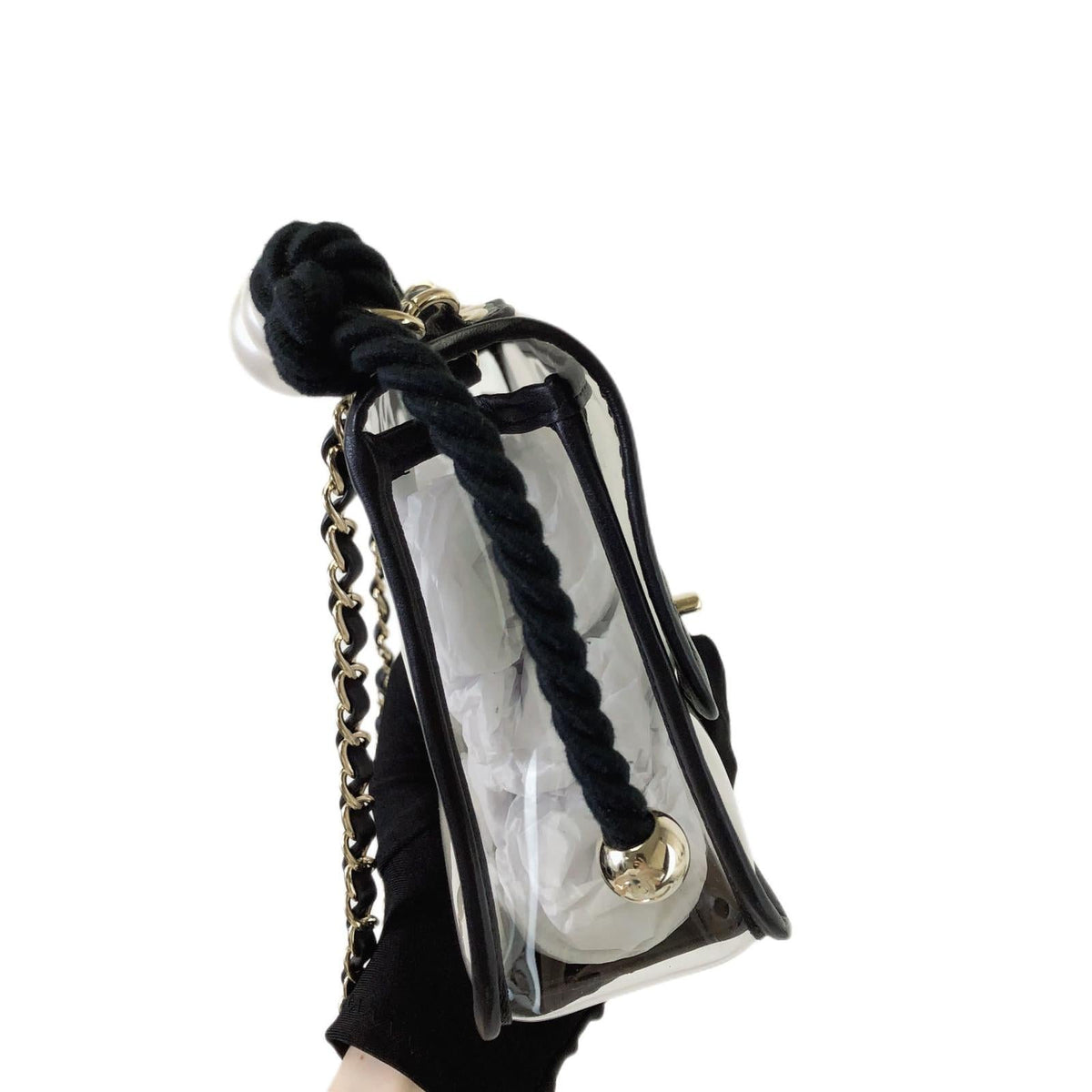 Coco "Sand by the Sea" Runway Pearl Handle Black PVC