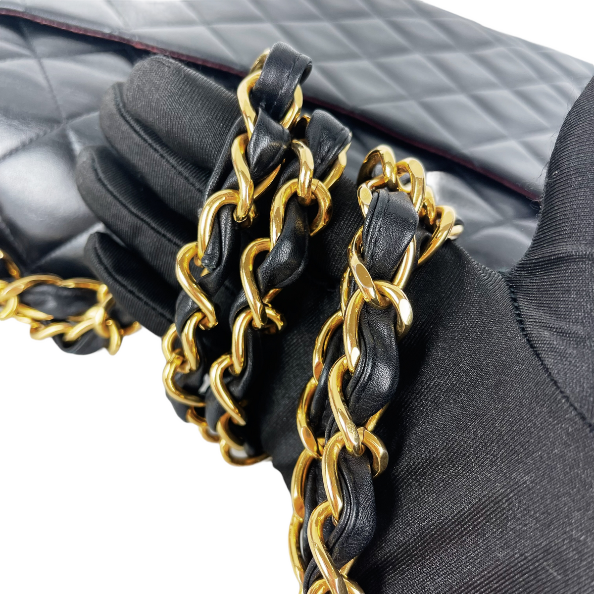 Jumbo XL Flap Lambskin Leather Black GHW
