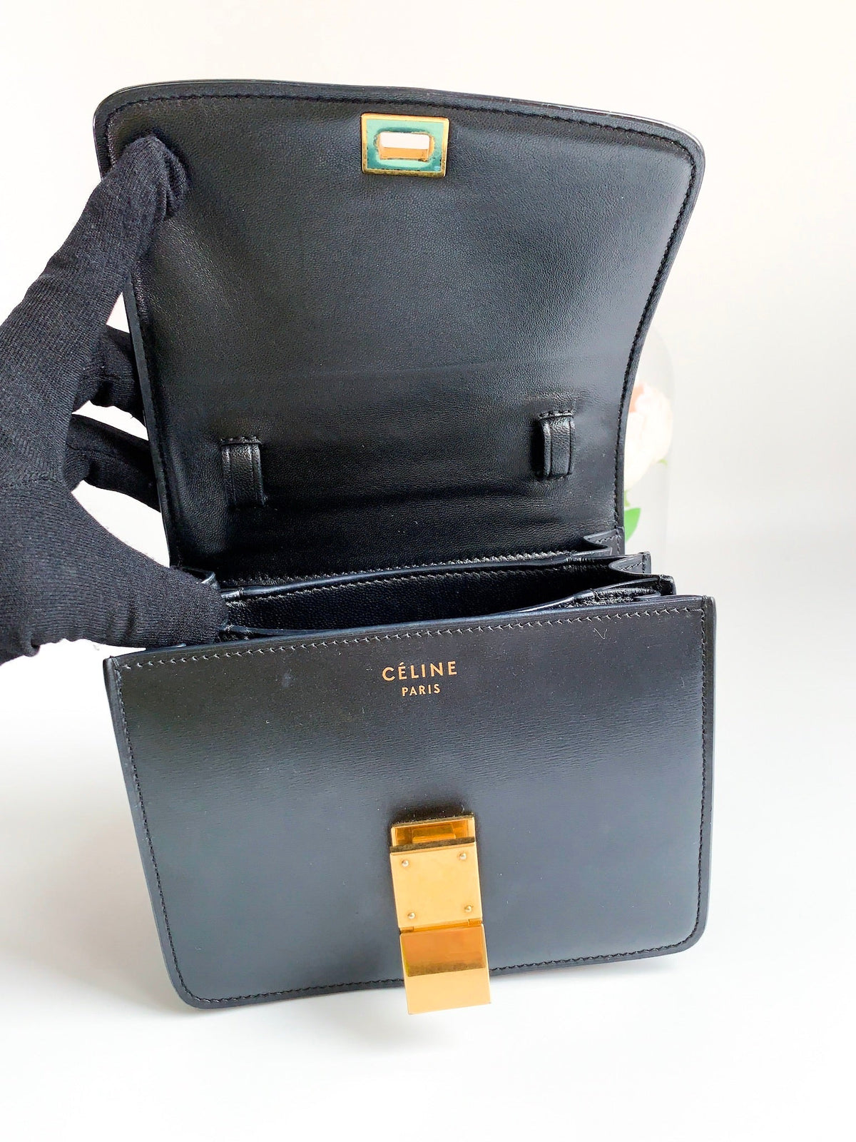 Celine Small Black Calfskin Box Bag⁣ ⁣⁣⁣⁣⁣⁣⁣⁣⁣⁣