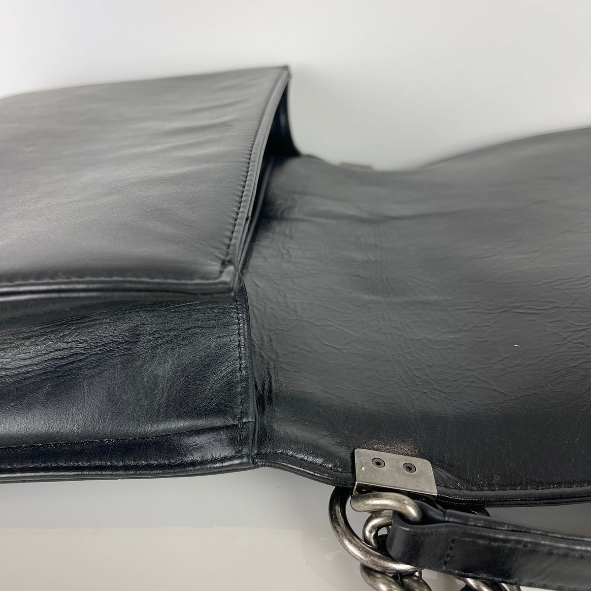 Large Le Boy Quilted Calfskin Black RHW