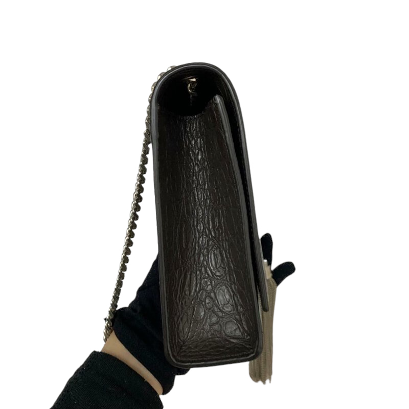 Monogram Kate Tassel Embossed Leather Brown RHW