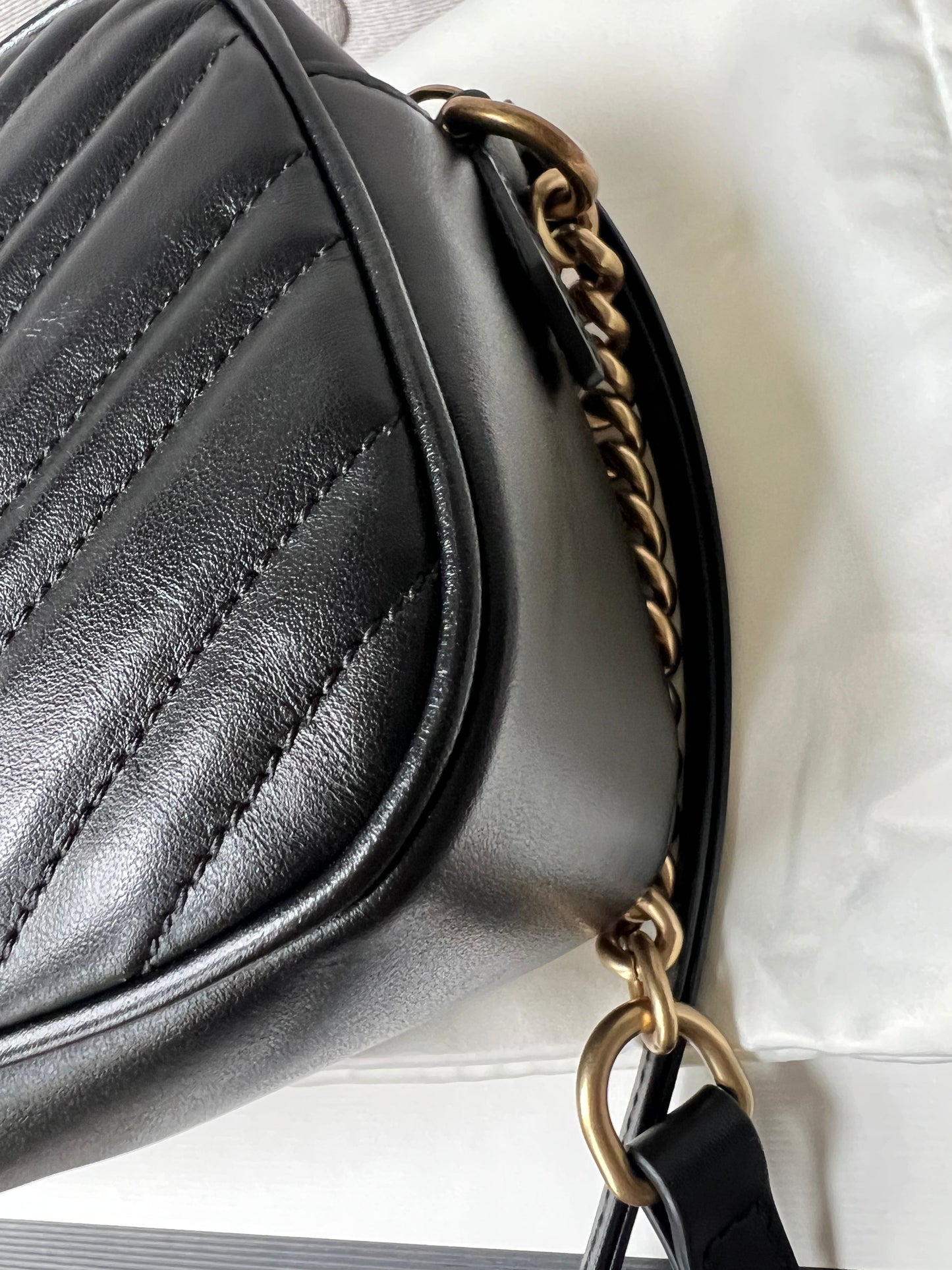 Gucci GG Black Marmont Small Shoulder Bag