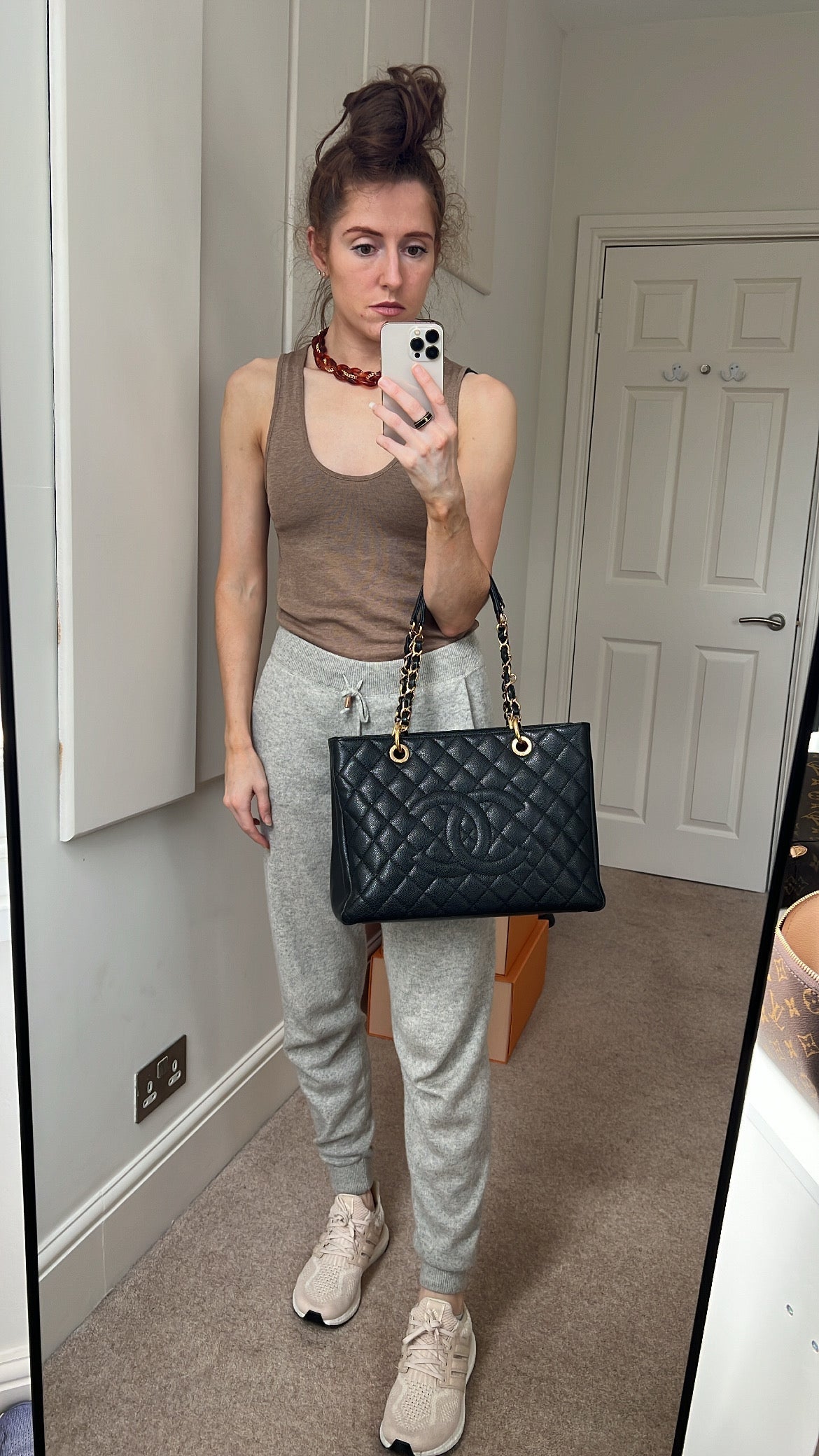 Chanel Black Caviar Grand Shopper Tote Gold Hardware