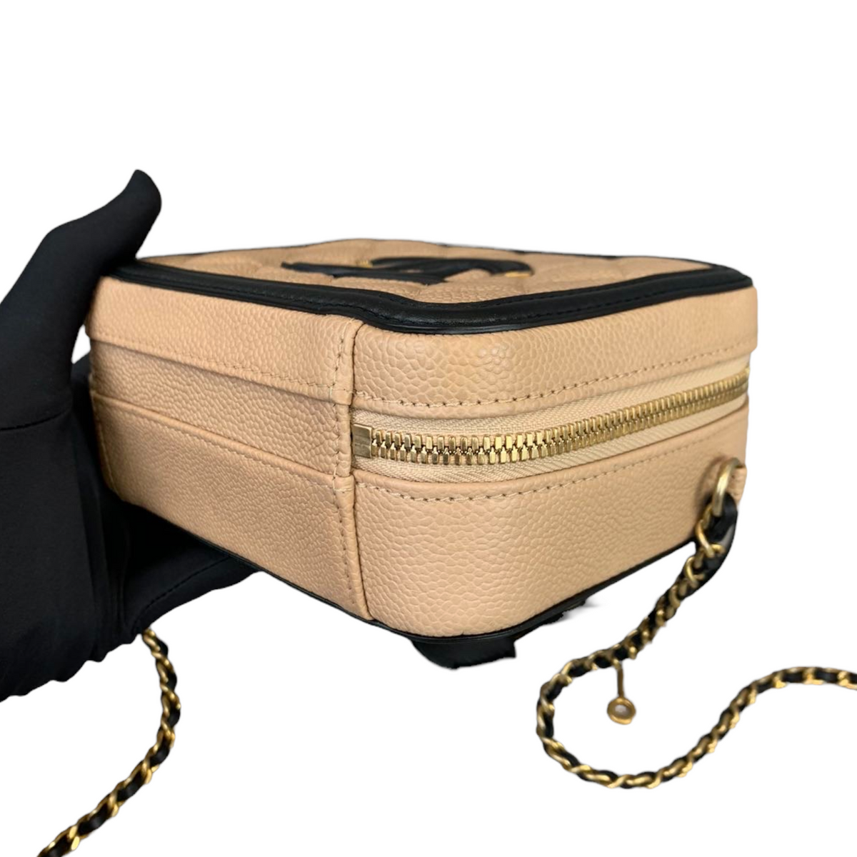 Filigree Vanity Caviar Small Beige/Black GHW