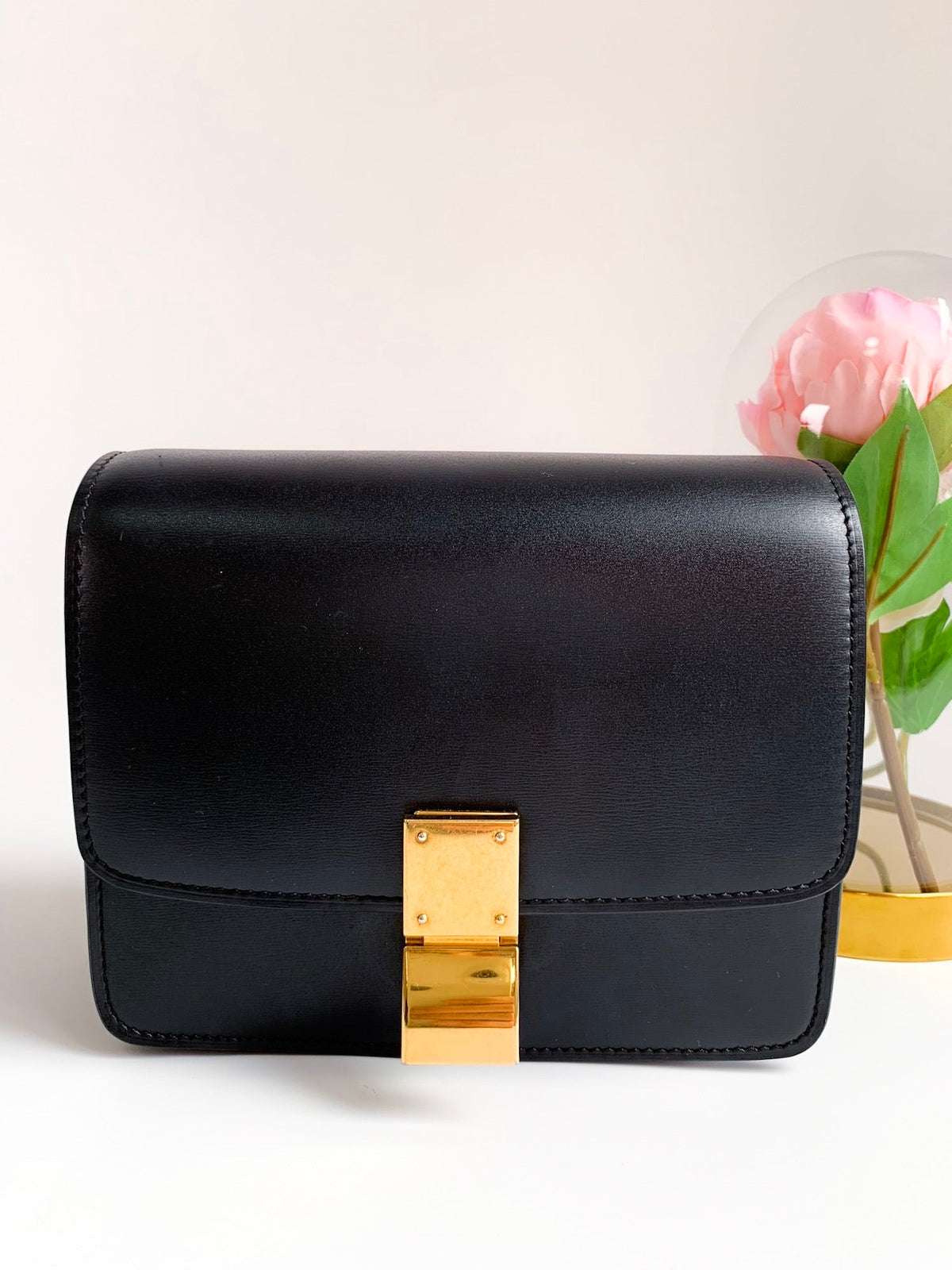Celine Small Black Calfskin Box Bag⁣ ⁣⁣⁣⁣⁣⁣⁣⁣⁣⁣