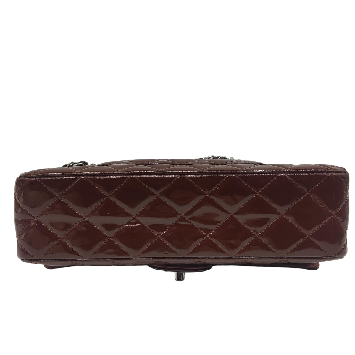Medium Classic Flap Patent Burgundy SHW