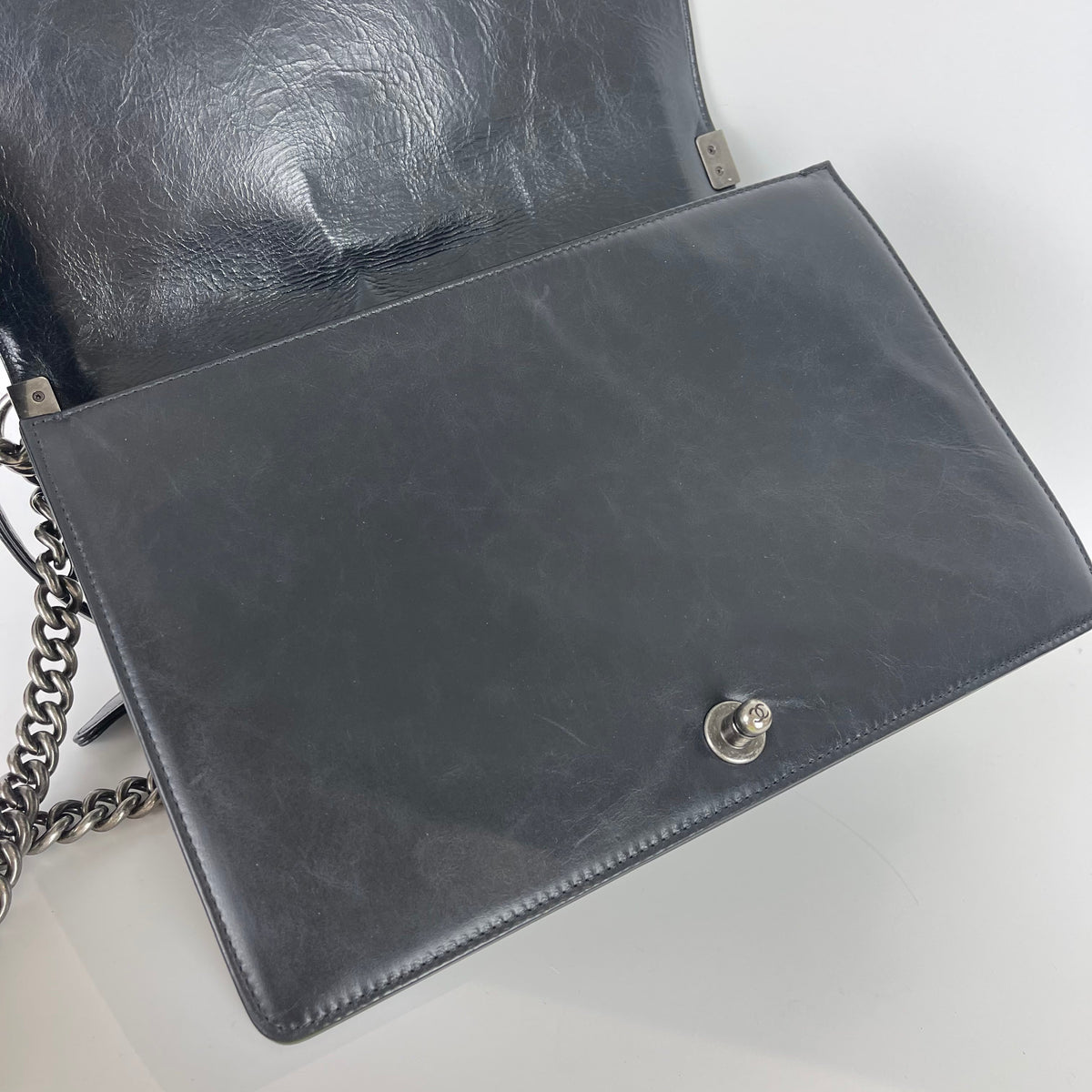 Large Le Boy Quilted Calfskin Black RHW