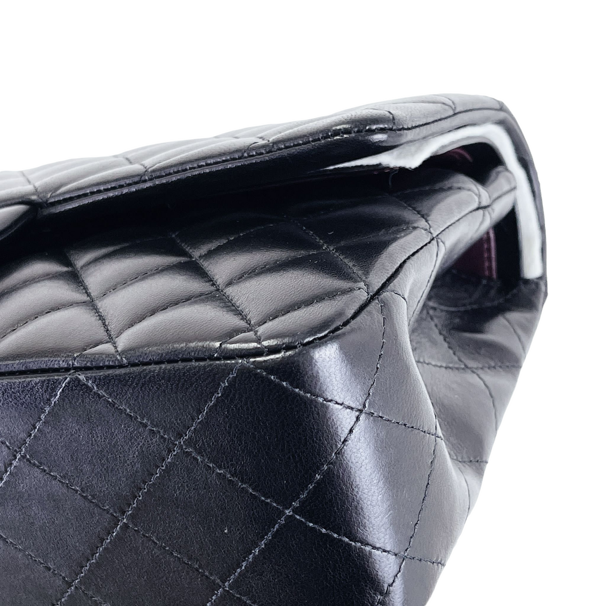 Medium Classic Double Flap Lambskin Black SHW