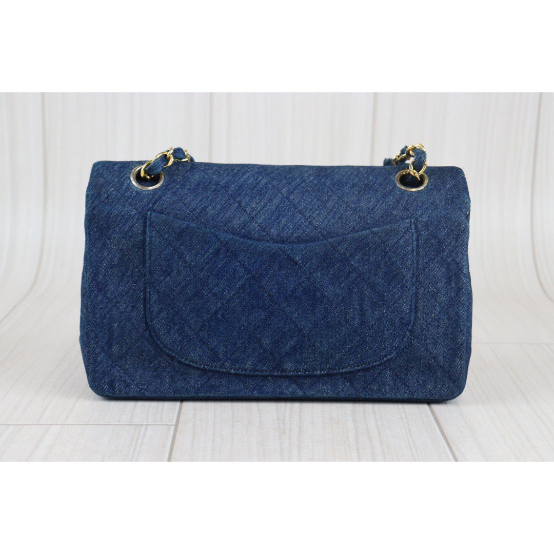 Rank AB ｜ CHANEL Denim Matrasse Double Flap 23 Shoulder Bag ｜V23061301
