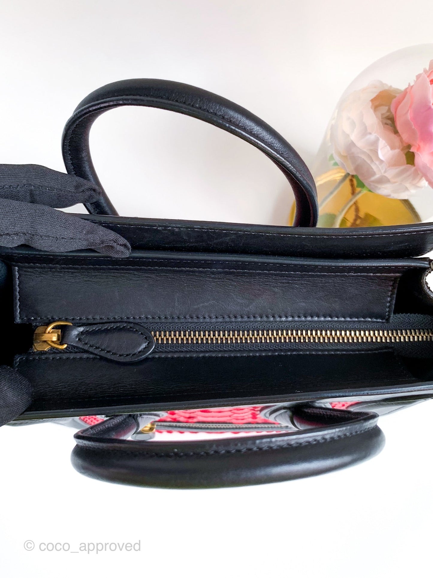 Celine Tri Color Python and Leather Nano Luggage Tote