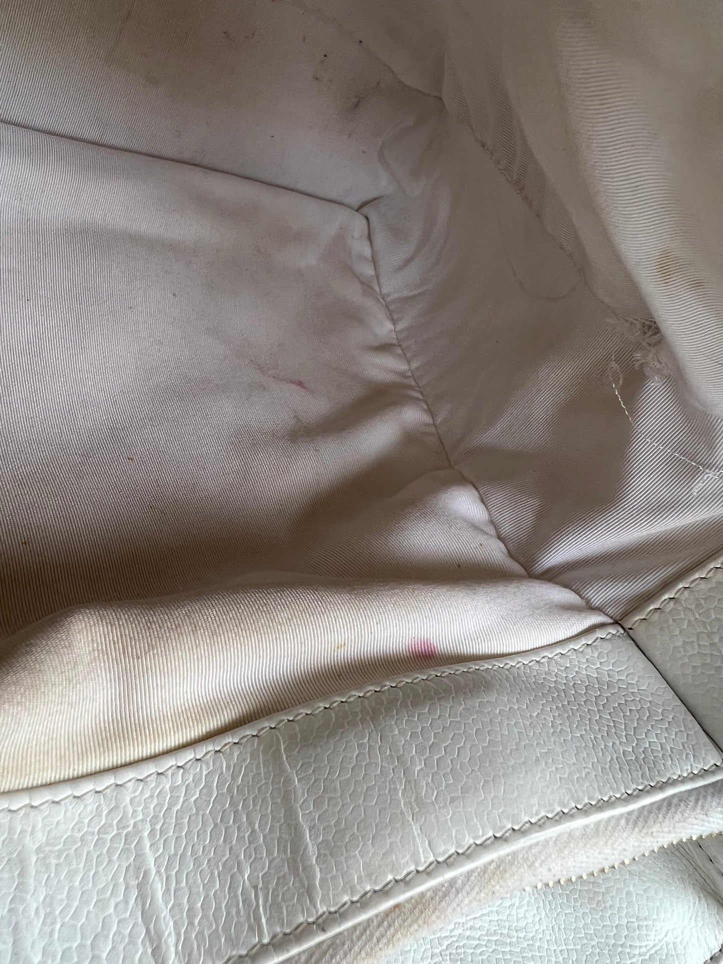 Chanel White Caviar Grand Shopper Tote